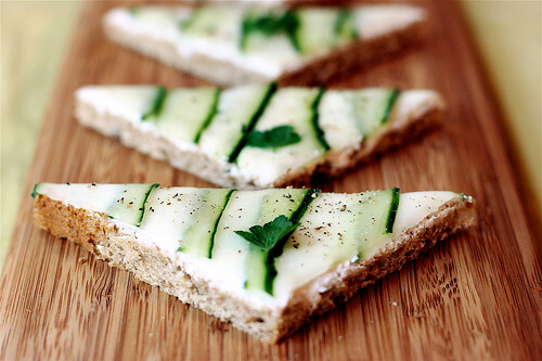Vegan Cucumber Tea Sandwich