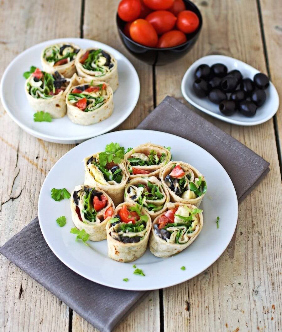Vegan Mediterranean Pinwheels