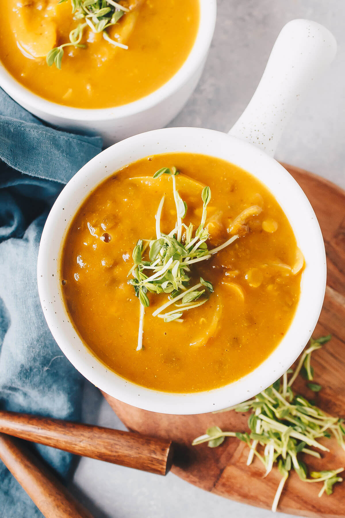 Vegan Curried Pumpkin and Lentil Soup