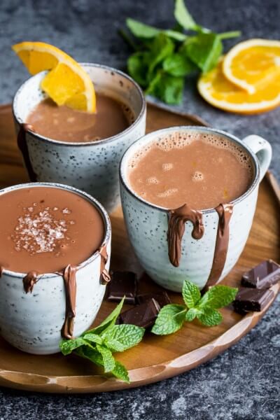 Vegan Hot Choco 3 Ways: Peppermint, Orange and Thick with Sea Salt