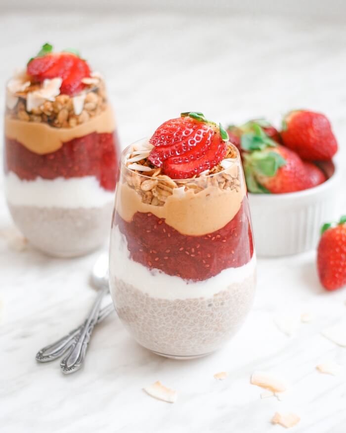 Peanut Butter and Jelly Chia Parfait