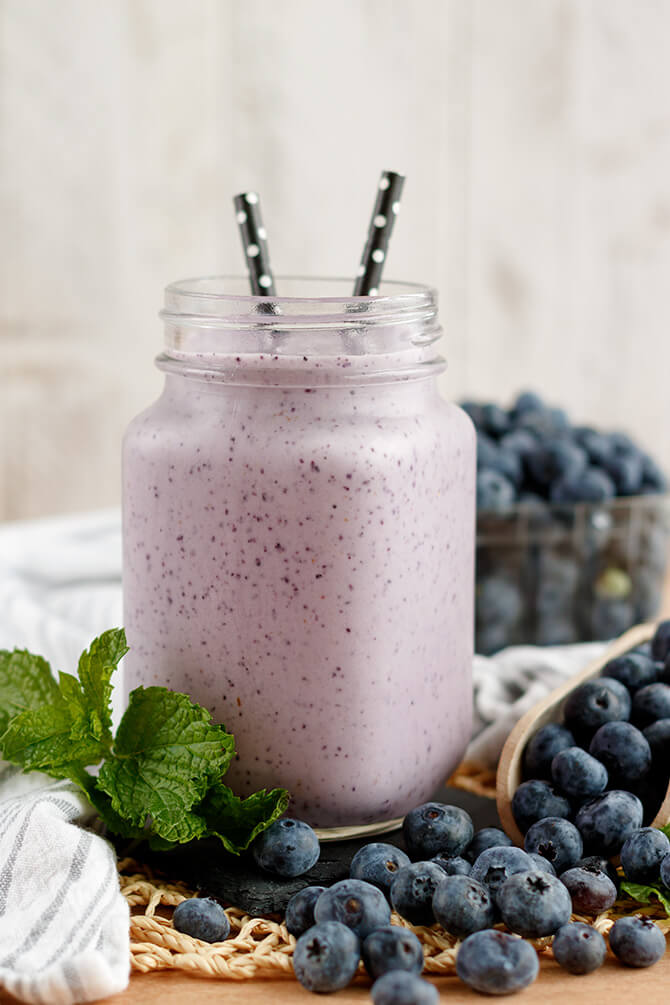 Vegan Blueberry Protein Shake