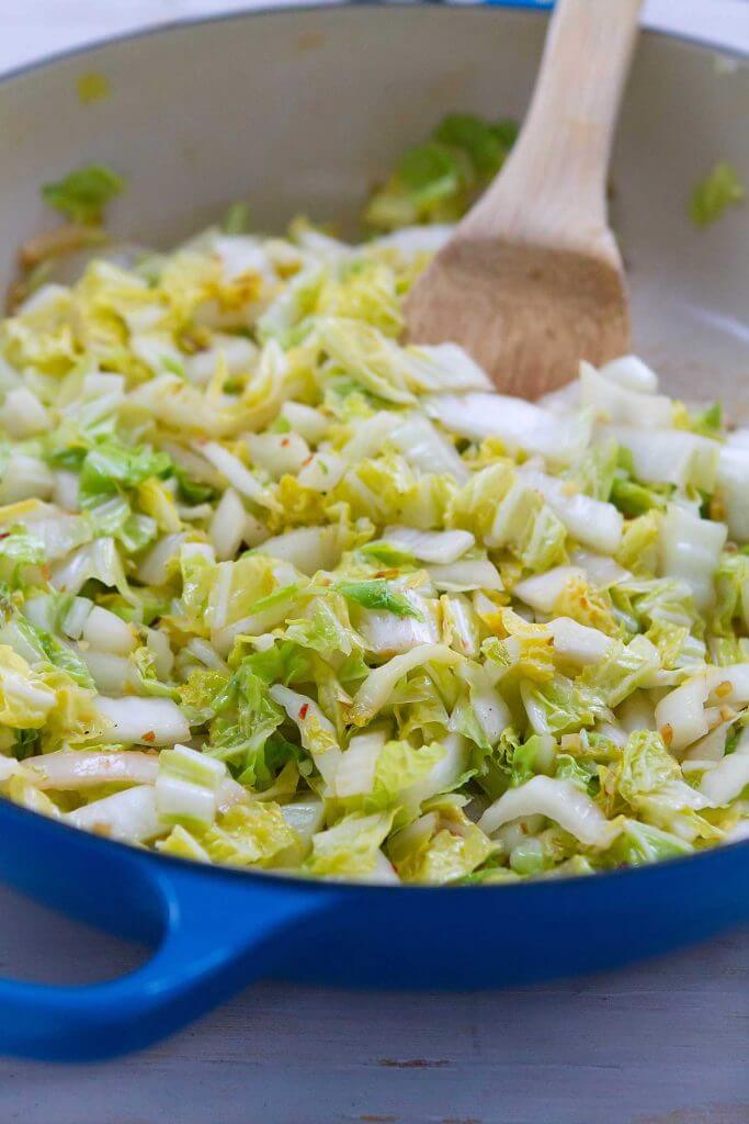 Vegan Spicy Stir-Fried Cabbage