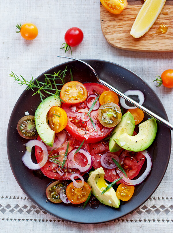 Vegan Tomato Avocado Salad