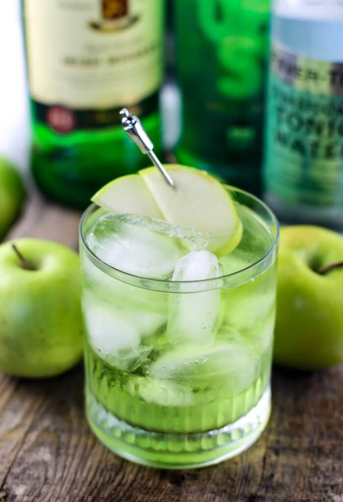 Vegan Irish Sour Apple Cocktail