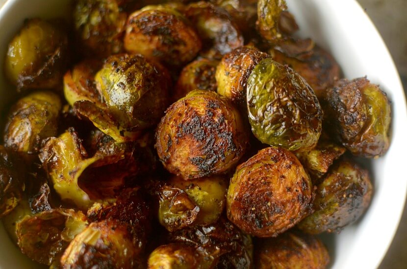 Vegan Crispy Barbecue Spiced Brussels Sprouts