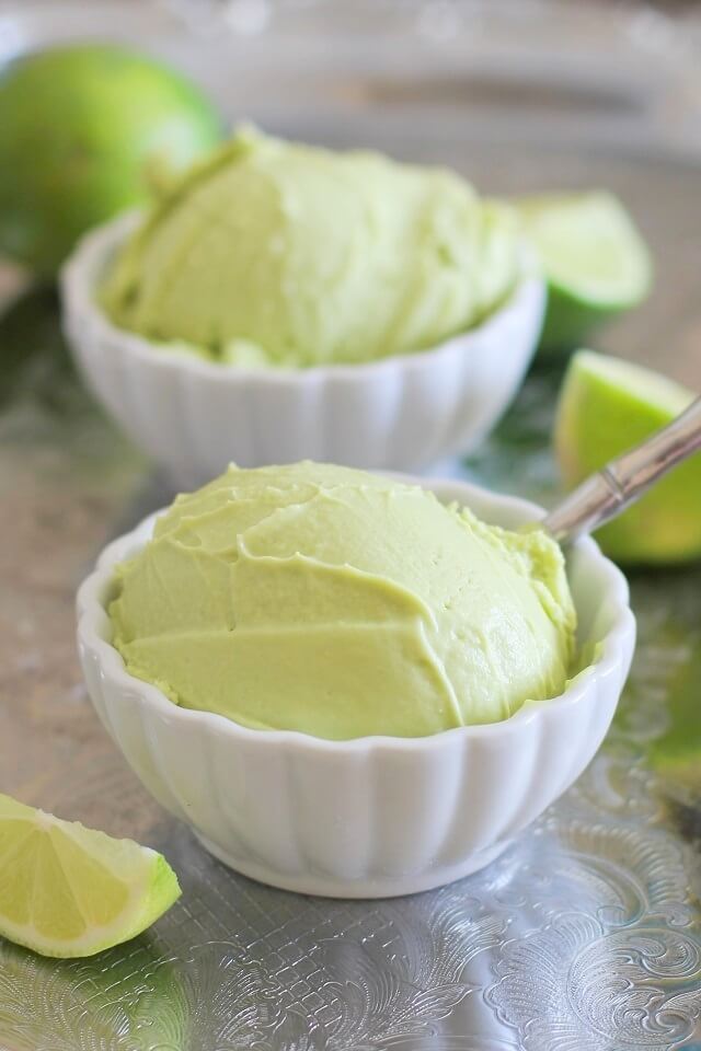 Vegan Key Lime Avocado Ice Cream