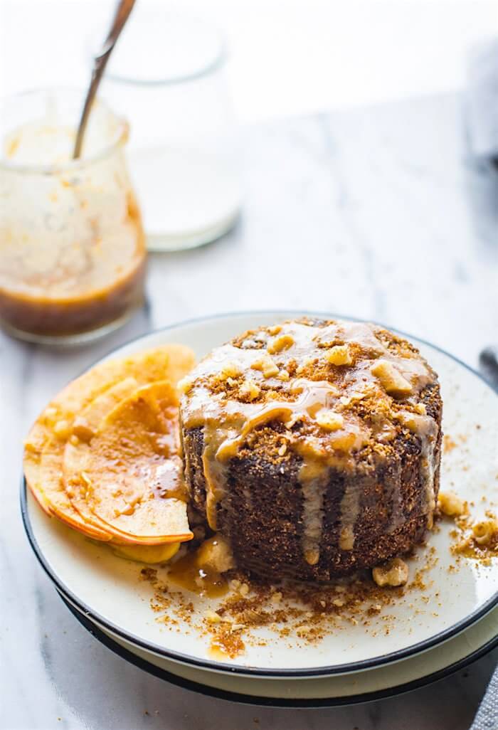 Vegan Apple Pie Peanut Butter Mug Cake