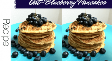 Clean Eating Oat Banana Blueberry Pancake Vegan Healthy Gluten free