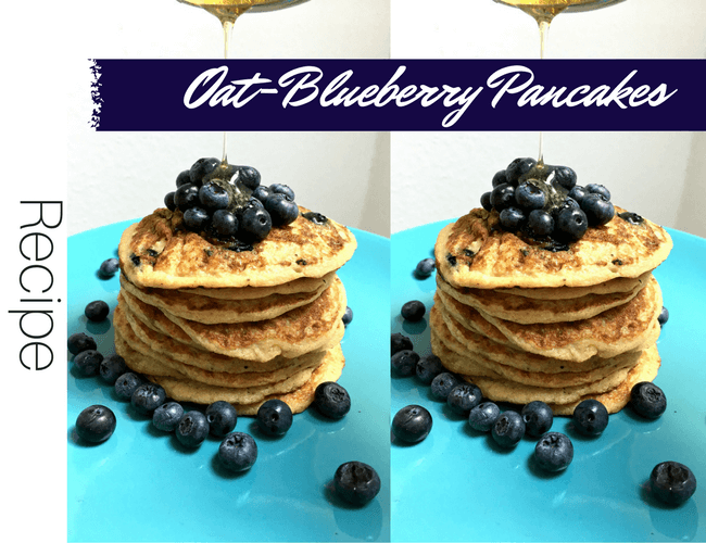 Clean Eating Oat Banana Blueberry Pancake Vegan Healthy Gluten free