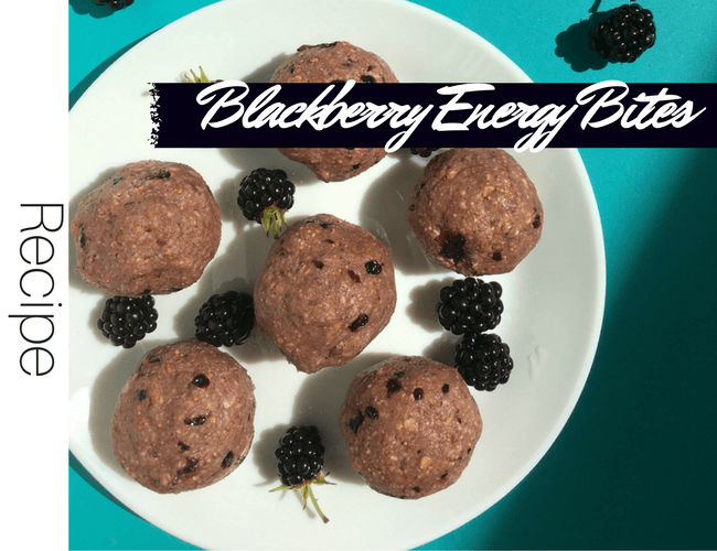 Healthy No Bake Blackberry Energy Bites Vegan Gluten free