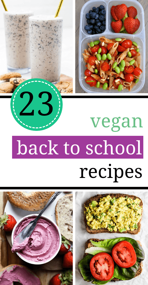 Vegan back to school recipes for kids. Get inspired with these healthy and easy breakfast, lunch, and snack ideas to make your child on busy school days. | The Green Loot #vegan #veganrecipes #healthyeating #mealprep #BackToSchool