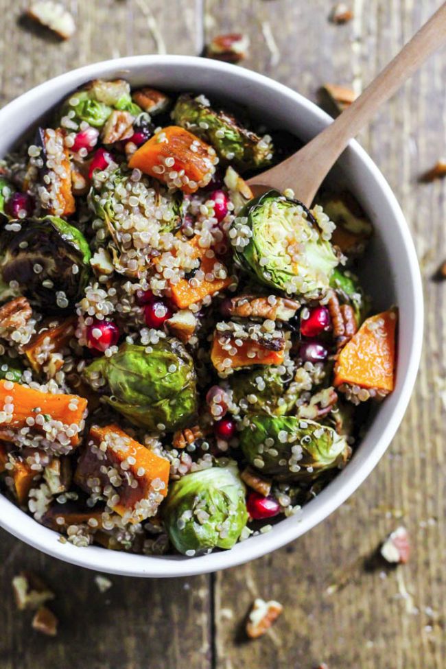 Fall Brussels Sprouts Quinoa Salad