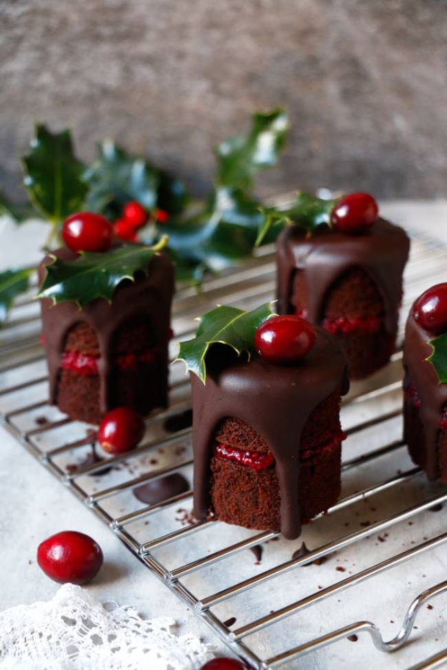 Chocolate Cranberry Mini Cakes (GF, nut-free)