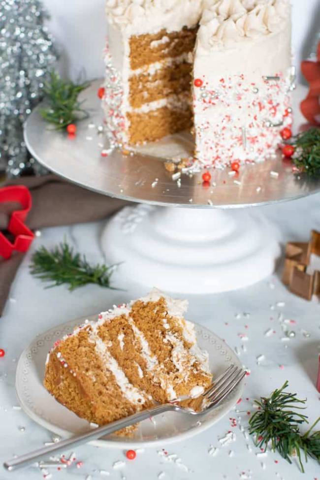 Gingerbread Cake with Chai Buttercream