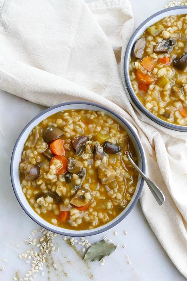 Crockpot Mushroom Barley Stew