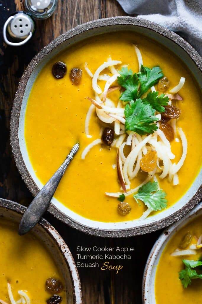 Vegan lentils with coconut curry in slow cooker