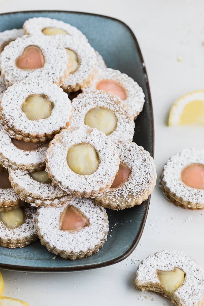 Linzer Cookies with Citrus Curd