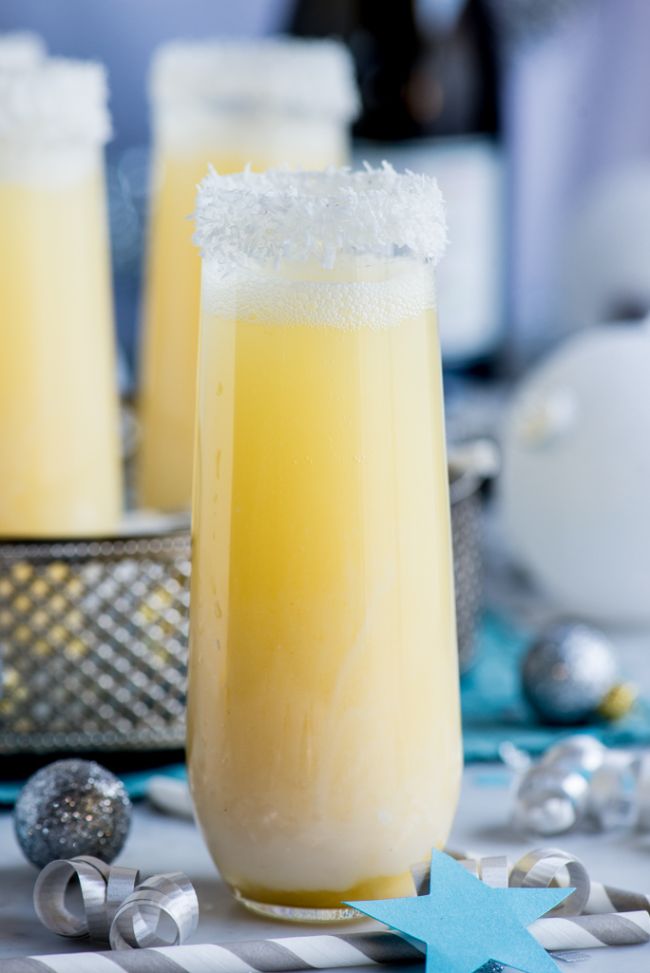 Pineapple Coconut Champagne Cocktail