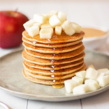 Vegan Apple and Oat Pancakes