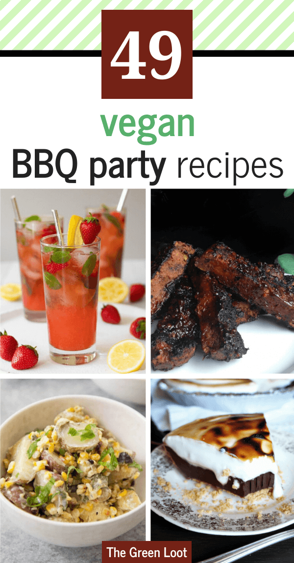 Vegan Summer Recipes for BBQ and Grilling that are perfect for your veggie barbecue parties. These tasty cocktails, delicious main dishes and sweet treats will make your Summer tasty and unforgettable! | The Green Loot #vegan #veganrecipes