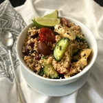 This vegan Italian Couscous Salad is the perfect, easy side dish or light, weight loss dinner. If you love Italian flavors, that is.