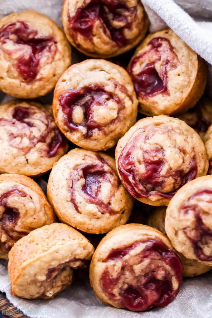 Vegan Raspberry Jam Almond Butter Muffin