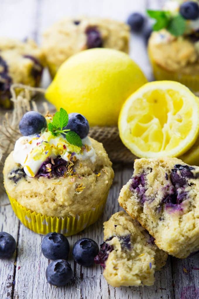 Vegan Lemon Blueberry Muffin