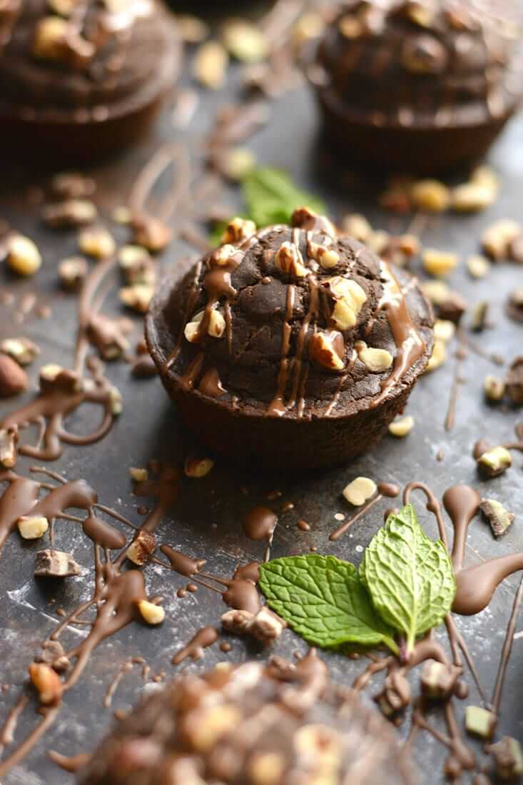Vegan Nutty Mint Chocolate Muffin