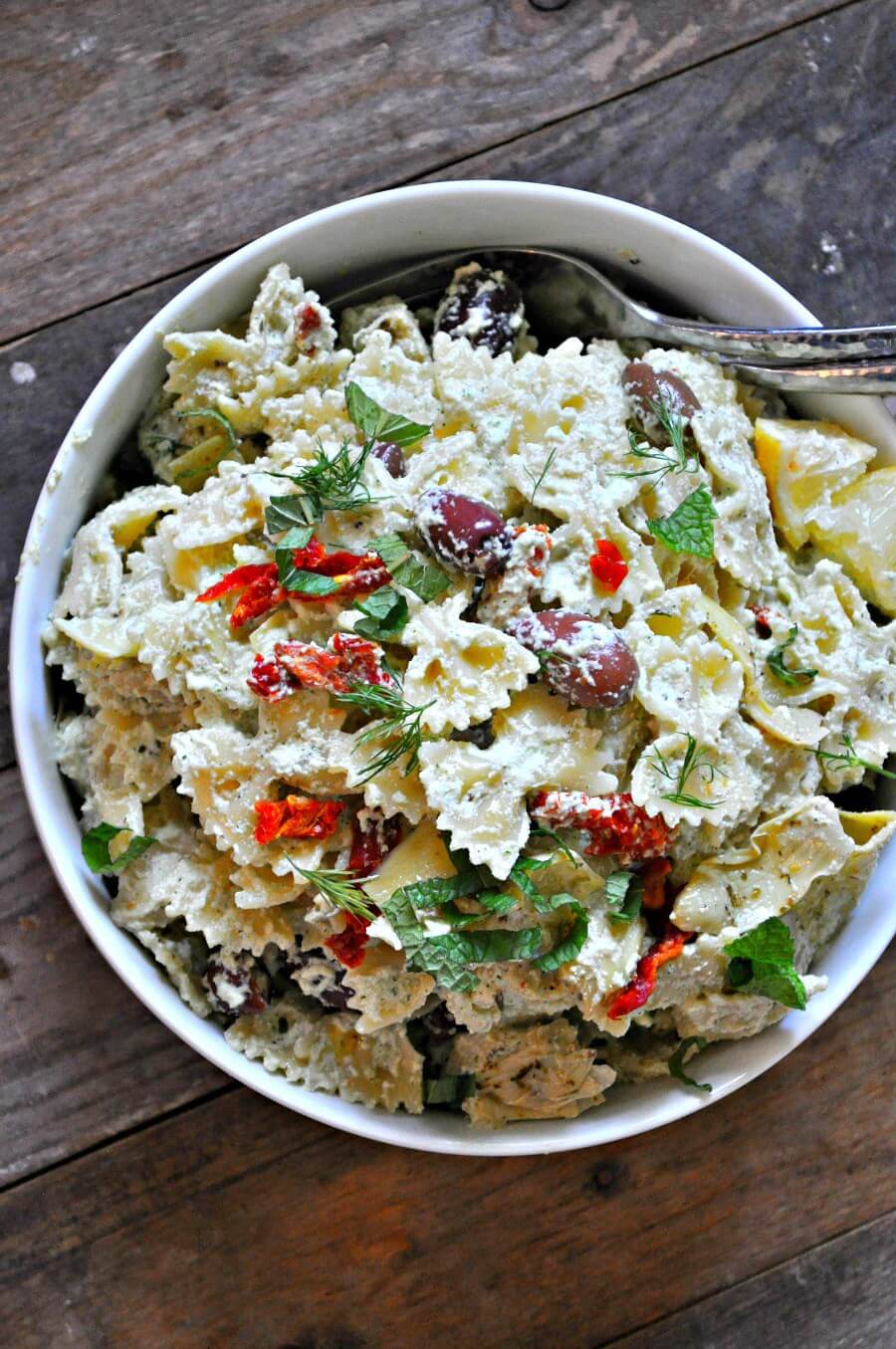 Vegan Tzatziki Pasta Salad