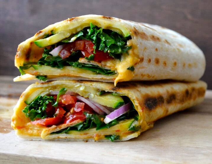 Vegan Grilled Zucchini Hummus Wrap