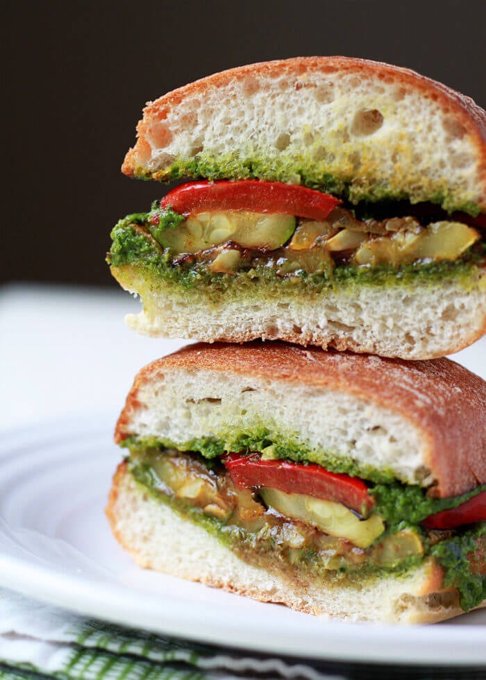 Summer squash sandwich