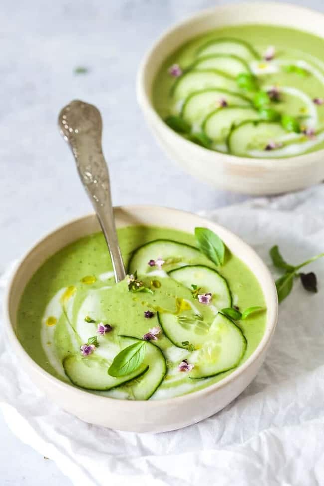 Basil Cucumber Gazpacho