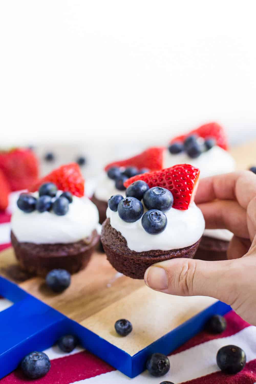 Vegan 4th of July Brownies