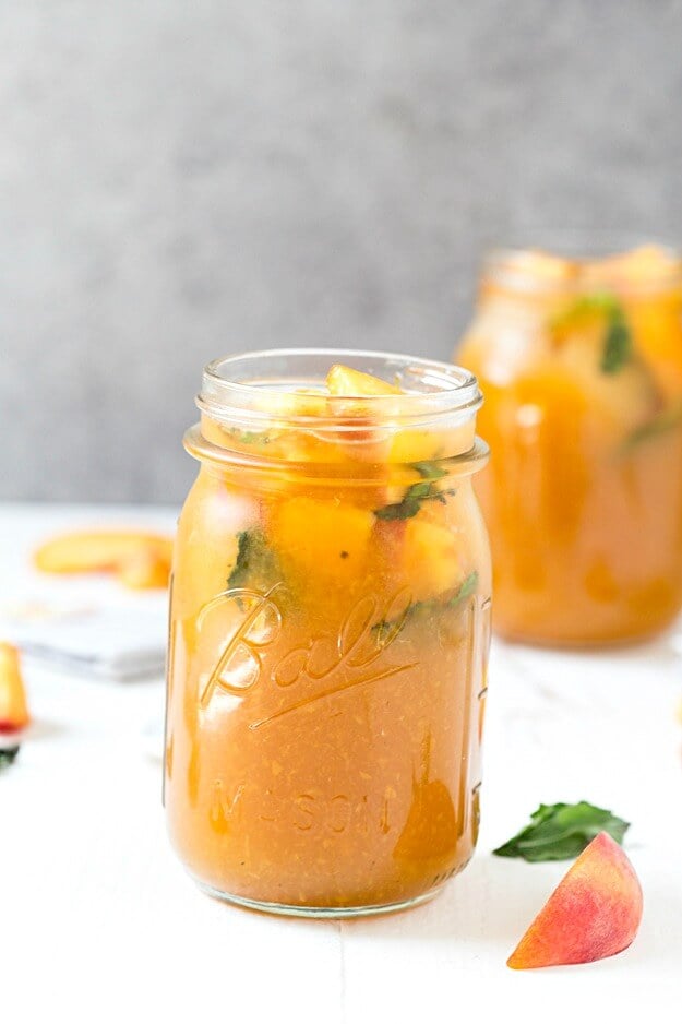 Vegan Peach and Mint Iced Tea