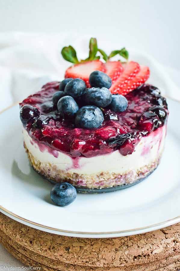 Vegan 4th of July Cheesecake