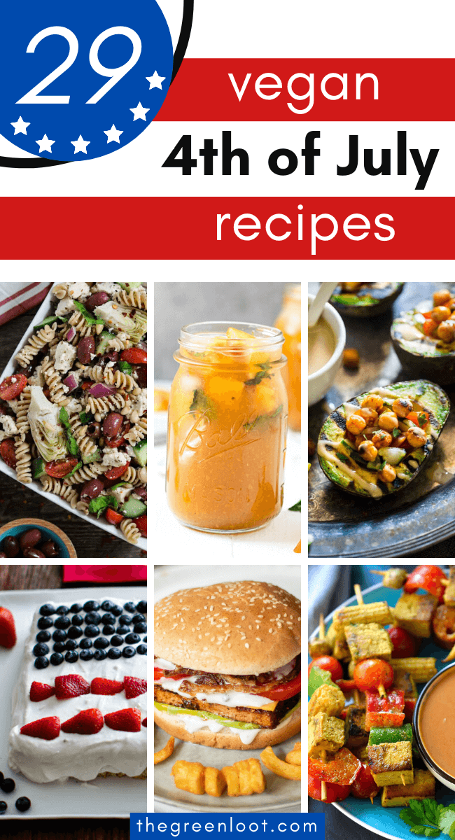 These delish Vegan 4th of July Recipes and Menu Ideas will turn your Summer garden party/BBQ into an unforgettable evening. | The Green Loot #vegan #veganrecipes #BBQ