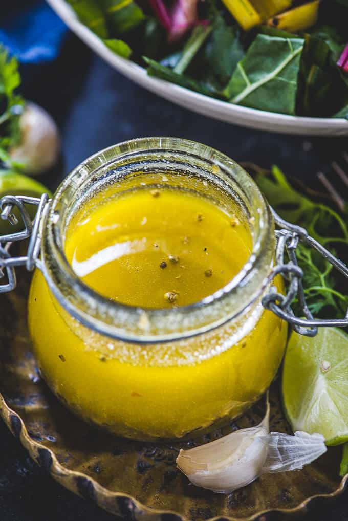 Vegan Lemon Garlic Salad Dressing