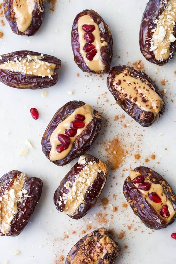 Vegan Peanut Butter Stuffed Dates