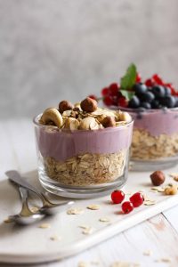 Granola Yogurt Breakfast Trifle (vegan, high-protein) | The Green Loot