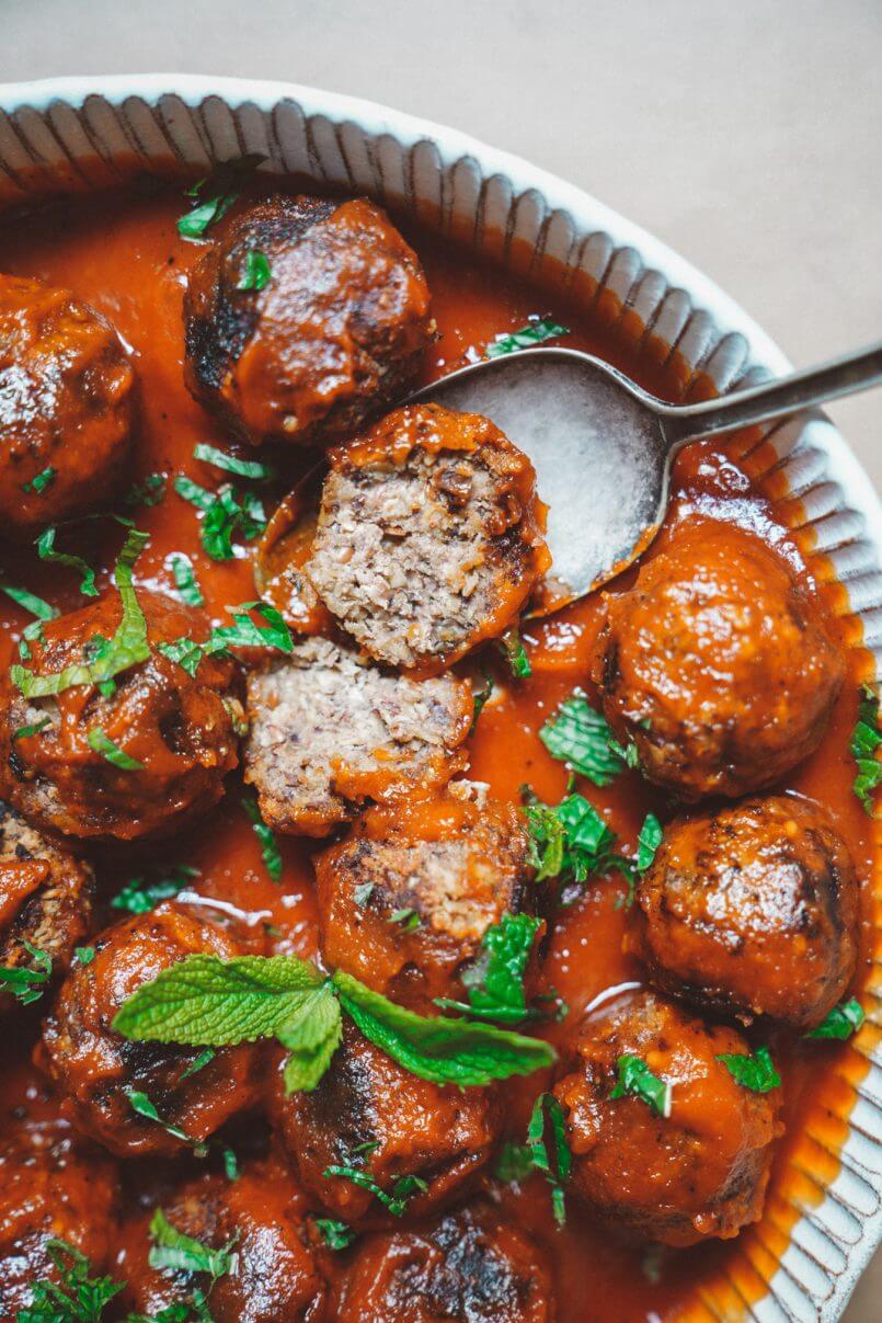 Vegan BBQ Black Bean Meatballs