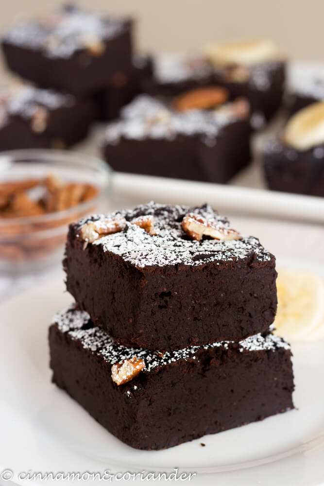 Vegan Black Bean Brownies with Banana