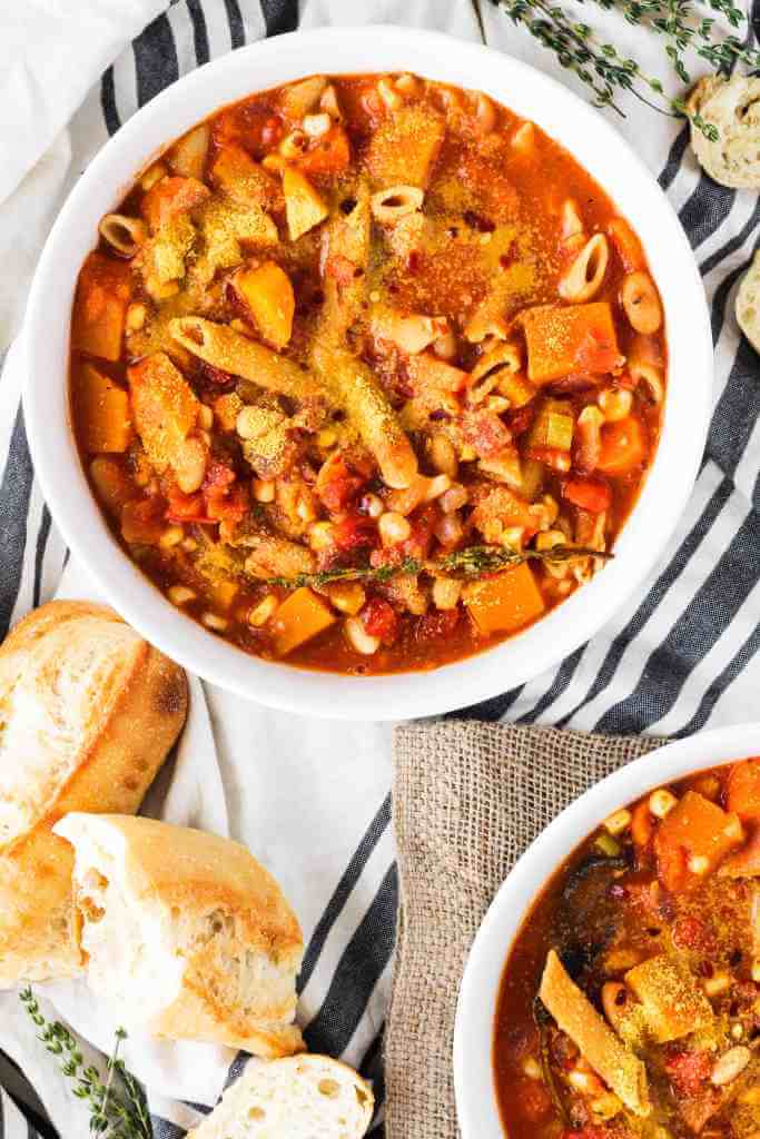 Minestrone Soup with Butternut Squash
