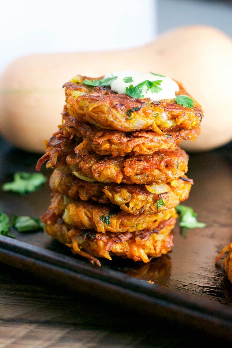 Curried Butternut Squash Fritters