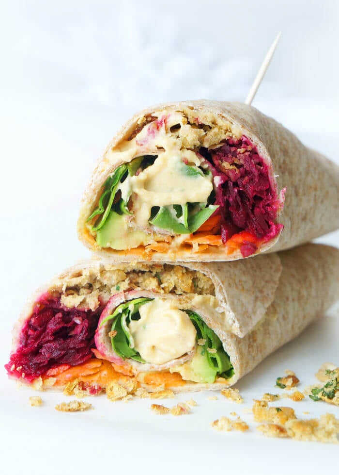 Rainbow Falafel Wrap