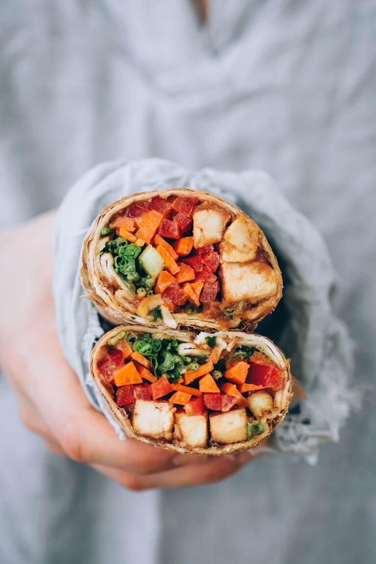 Vegan Wrap (Easy Work Lunch) - Delicious Meets Healthy