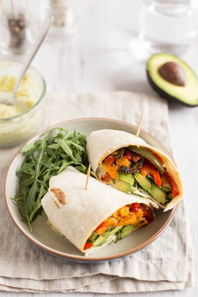 Avocado Sweet Potato Wrap