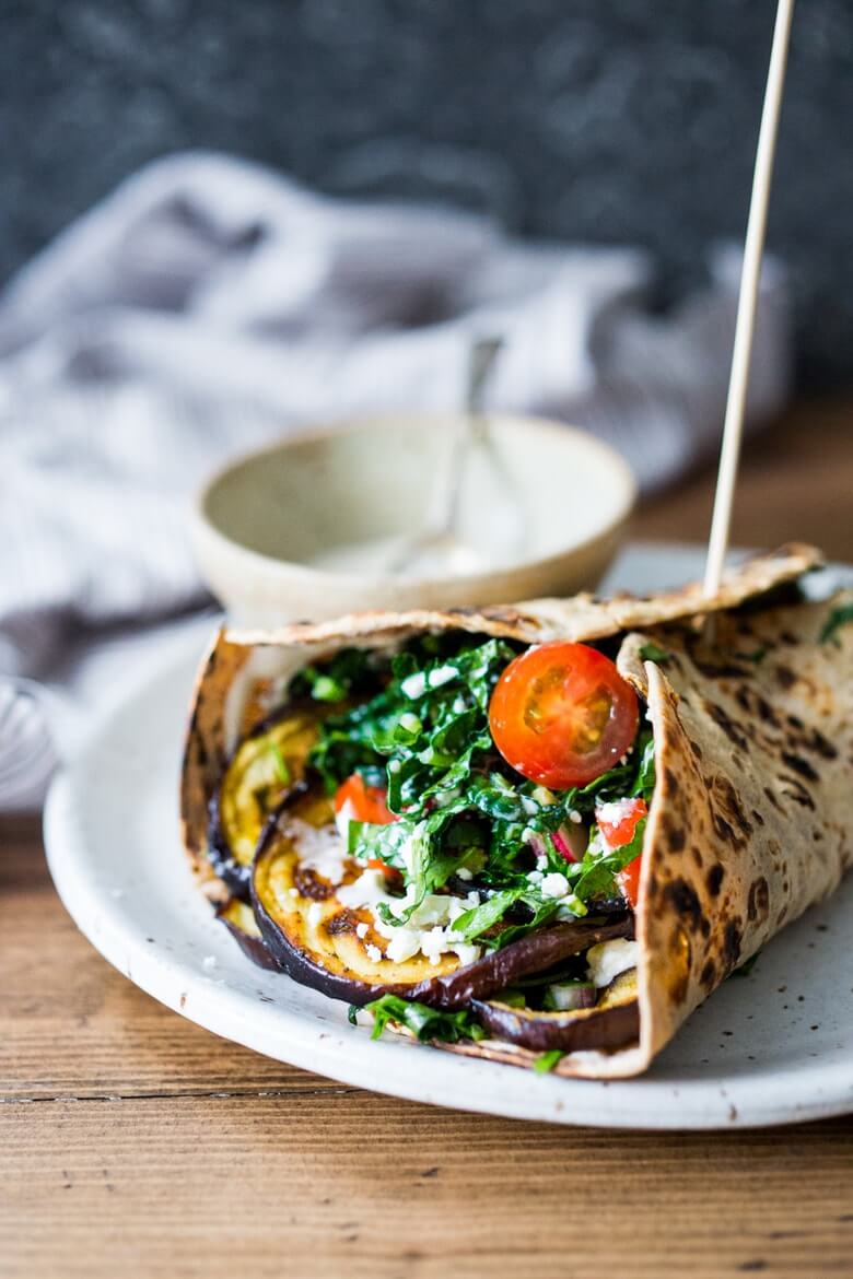 Middle Eastern Eggplant Wrap