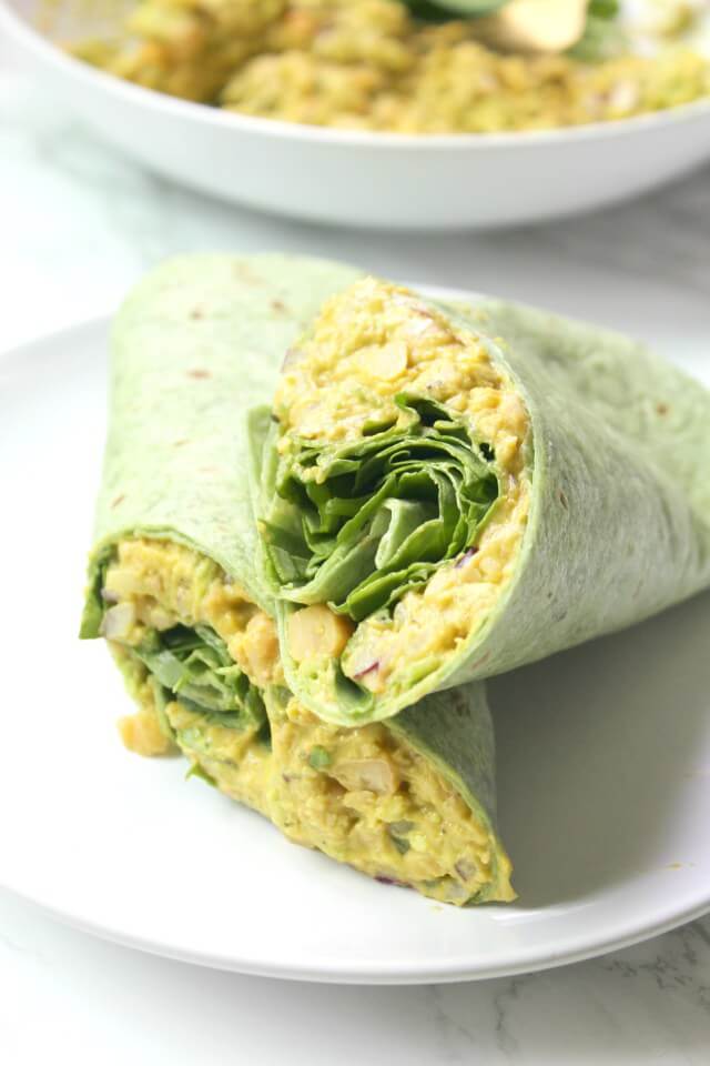 Smashed Chickpea Salad Wrap