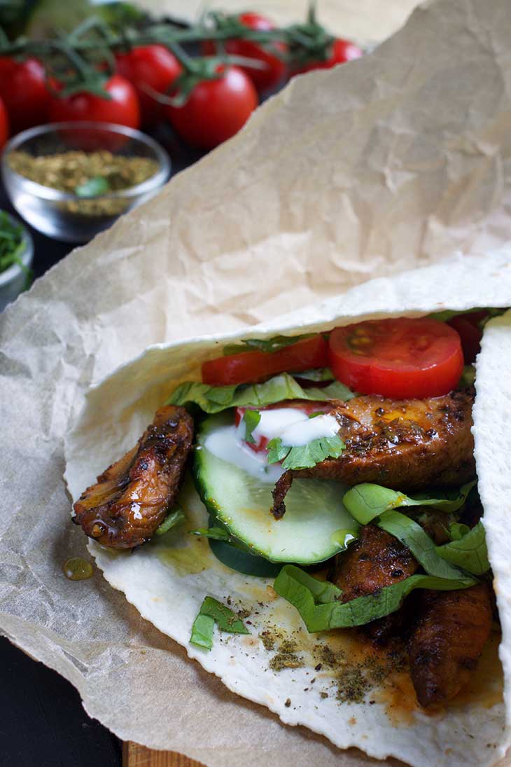 Vegan Shawarma with Grilled Portobellos